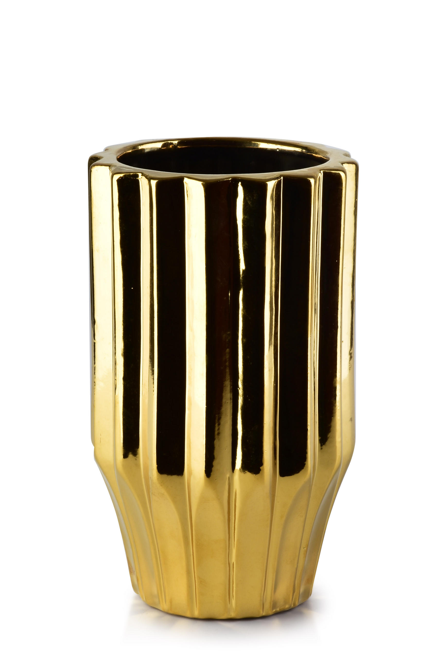 VASE Yvonne Gold 12/12/20 cm Keramik - Goldfarben, Keramik (20cm) - Mondex