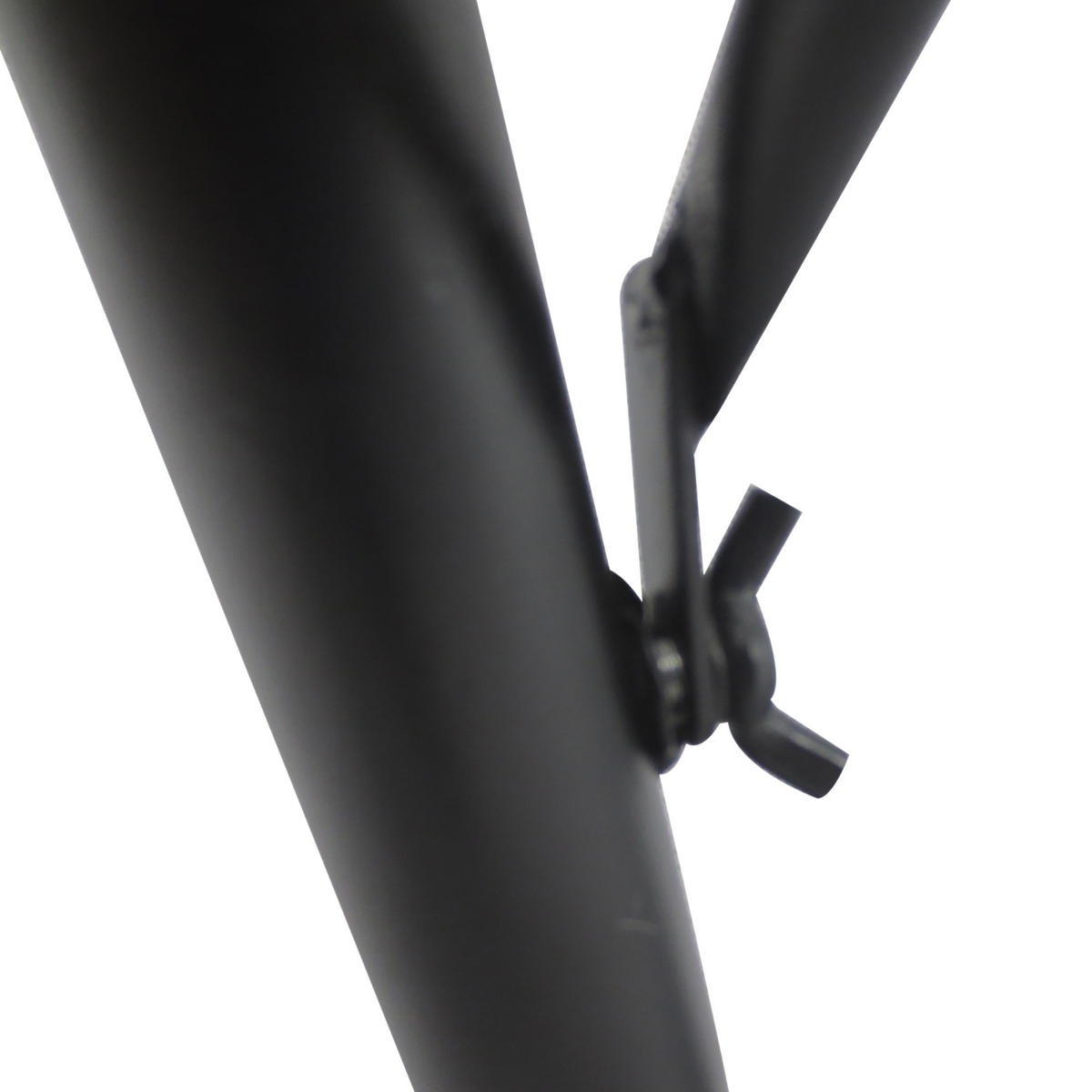 BALKONHÄNGETISCH DE-07772 höhenverstellbar, halbrund, Gitterplatte Weiß - Schwarz, Metall (60/47/50cm) - ComfortXL