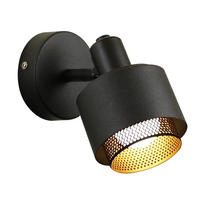 WANDLEUCHTE E14 Vintage 9/16.5/9 cm - Schwarz, Metall (9/16.5/9cm) - ZMH