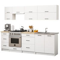 BUCĂTĂRIE fără electrocasnice Alb 203/240/46 - alb, compozit lemnos (240/203/46cm) - RAUMHIRSCH FURNITURE