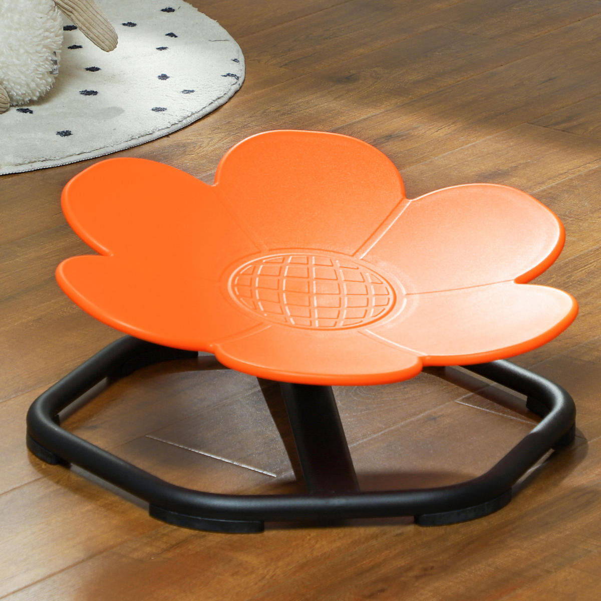 SENSORISCHER Kinderstuhl, Drehstuhl für Autismus, Sensorischer Balance Sitz - Schwarz/Orange, Kunststoff (55/26/55cm) - AIYAPLAY