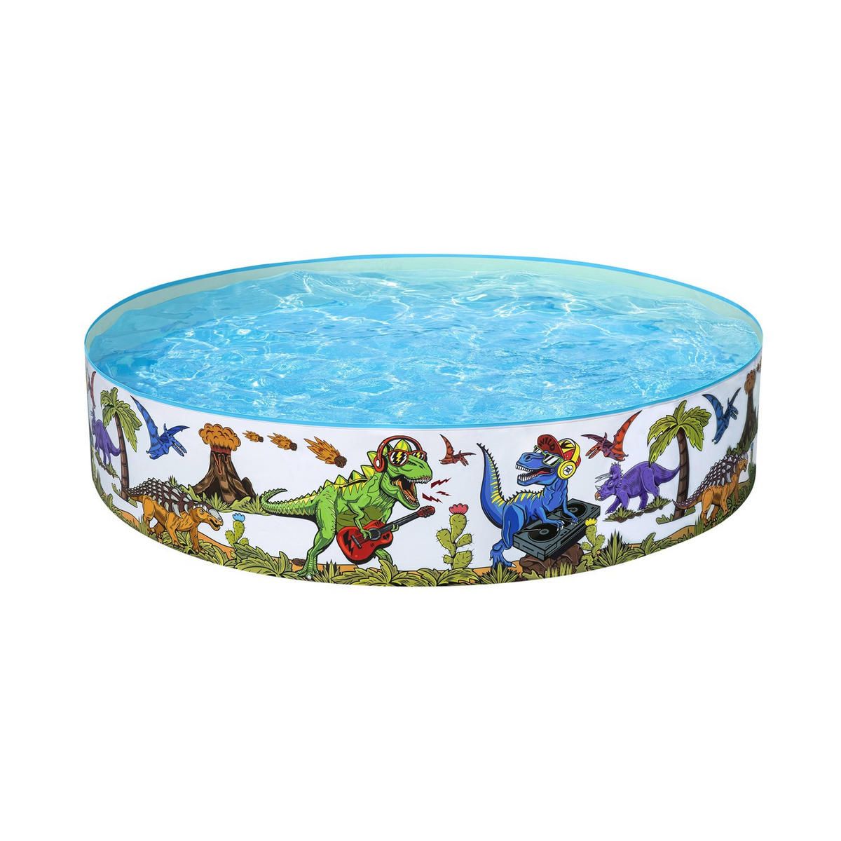 POOL für Kinder Dinosaurier 183 x 38 cm - 55022 - Blau, Textil (183/38cm)