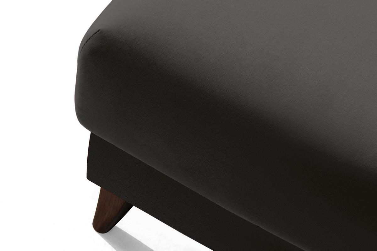 HOCKER GUSTAVO Velours, Anthrazit - Anthrazit, Holz/Holzwerkstoff (92/49/92cm) - KONSIMO®