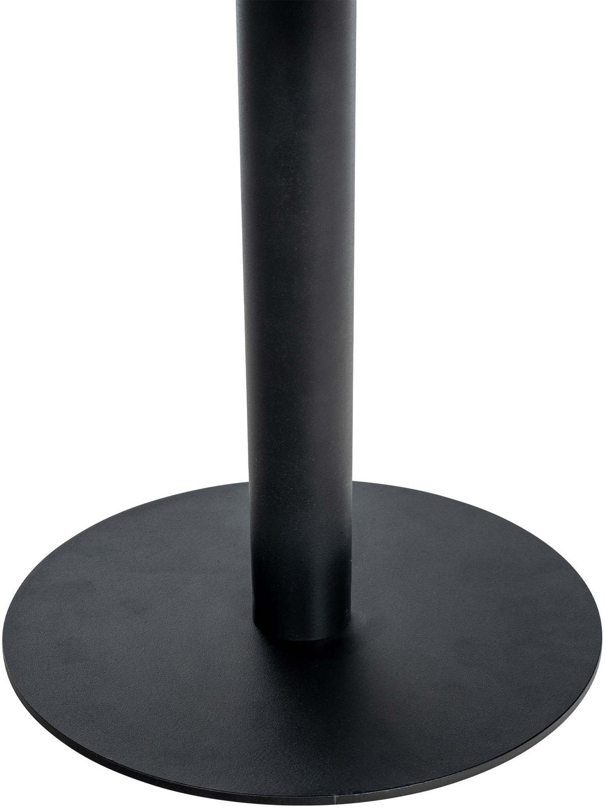 BEISTELLTISCH rund 60 cm Holz Grau - Schwarz/Grau, Holz/Metall (60/60/46cm) - CLP