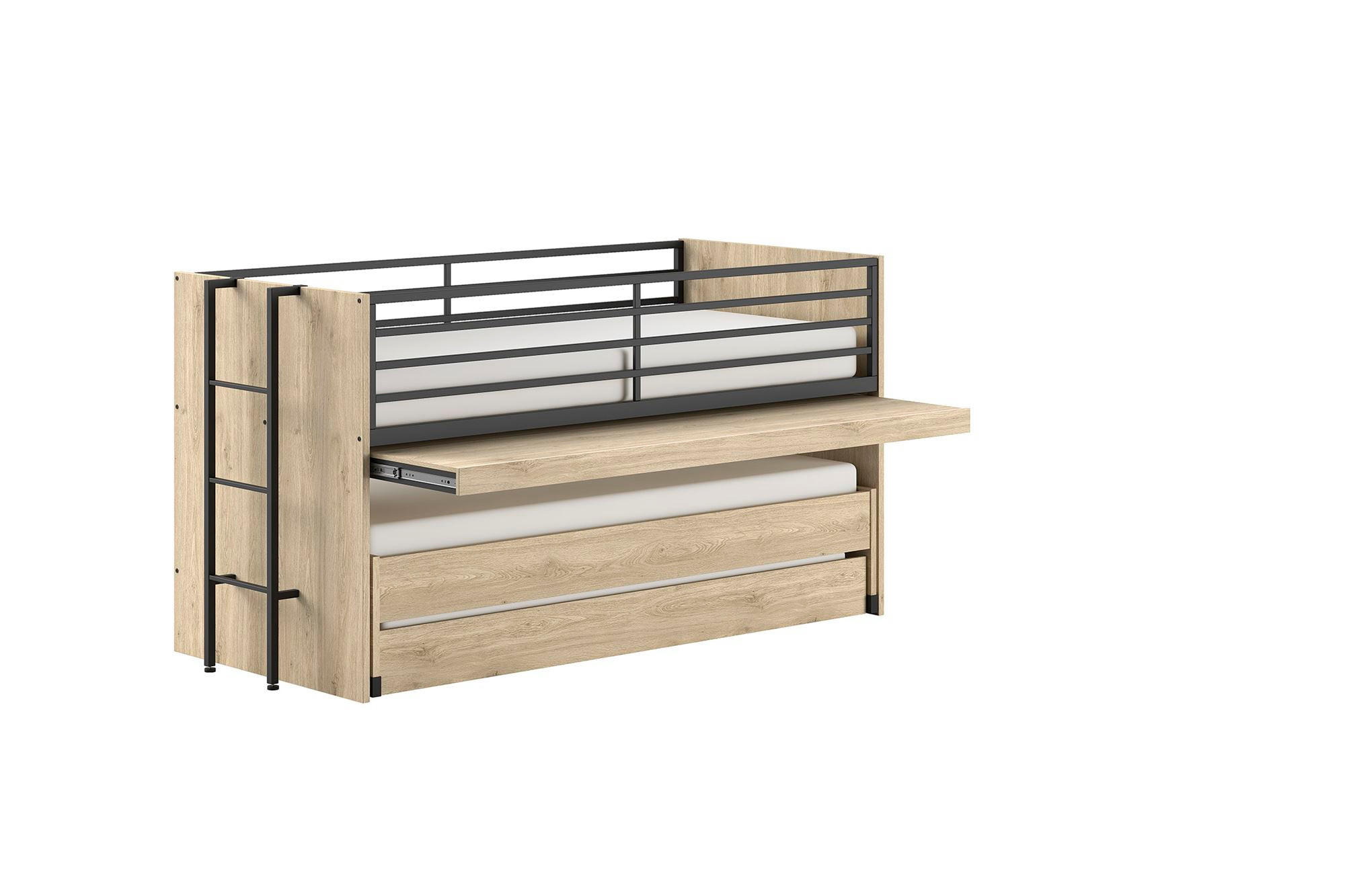 HOCHBETT Kary 219x117x98 aus Holzwerkstoff in Eiche - Naturfarben, Holzwerkstoff (90/200cm) - 58aufmkessel