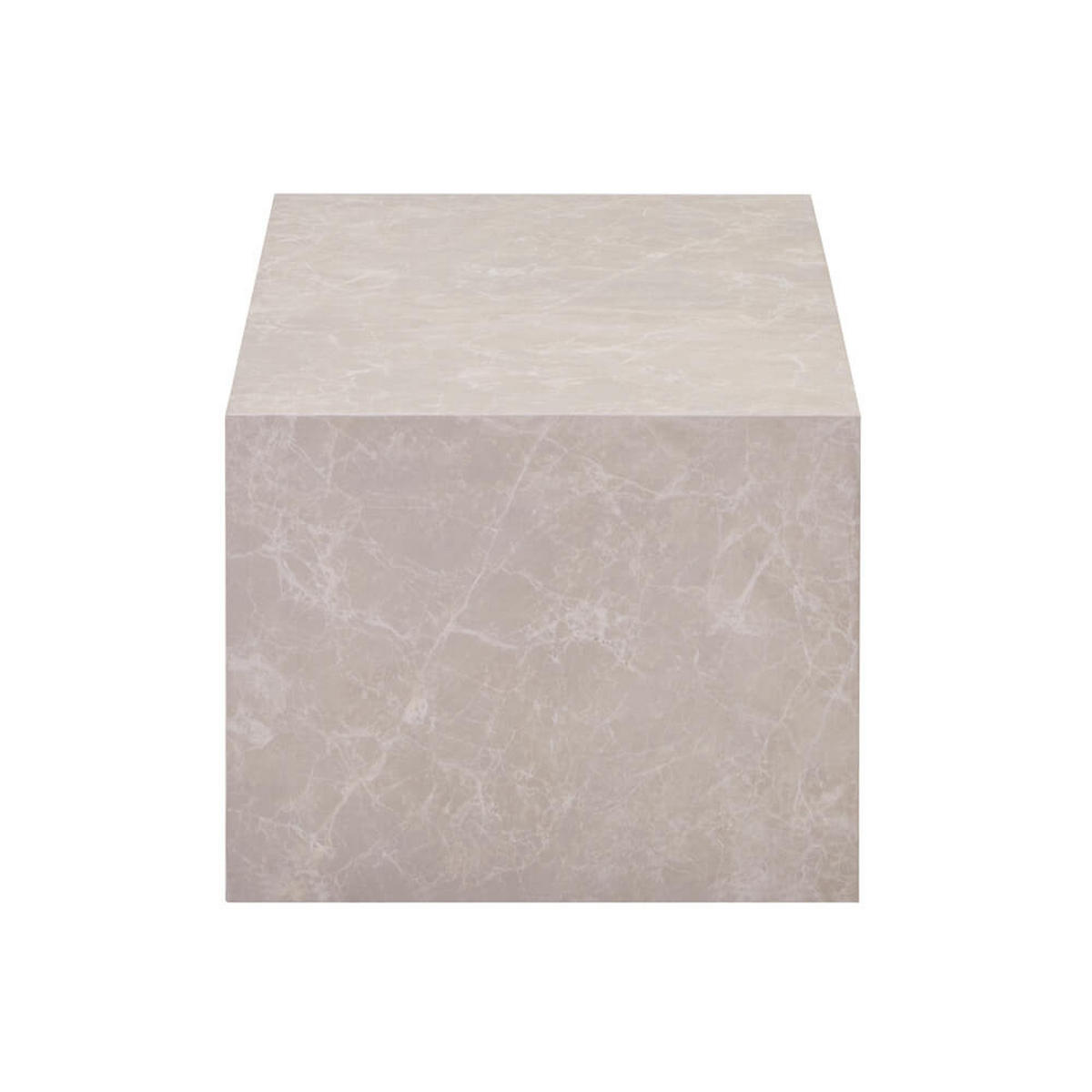 COUCHTISCH Marmor AMIRI L - 95 x 50 cm Beige - Beige, Holzwerkstoff/Textil (50/95/40cm) - Home Deluxe