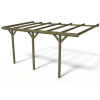 CARPORT AUTO solar 2 Braun - Braun, Holz (437/245/300cm) - Habitat Garten