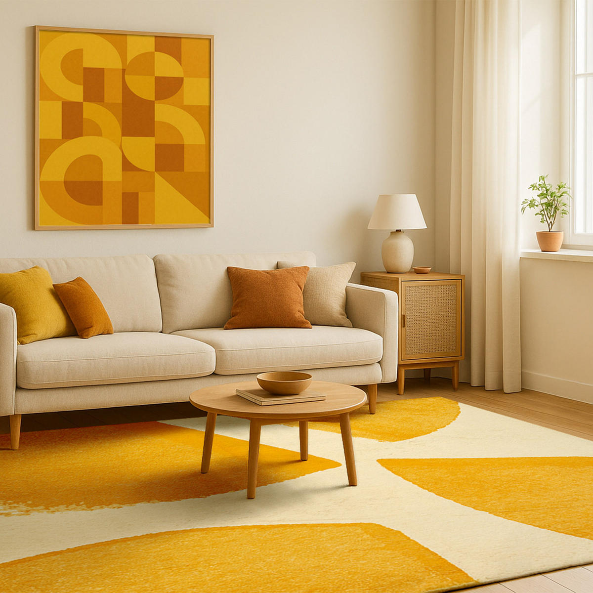 TEPPICH Corner Citrite 240/340 cm - Gelb, Textil (240/340cm) - Lola&Moi