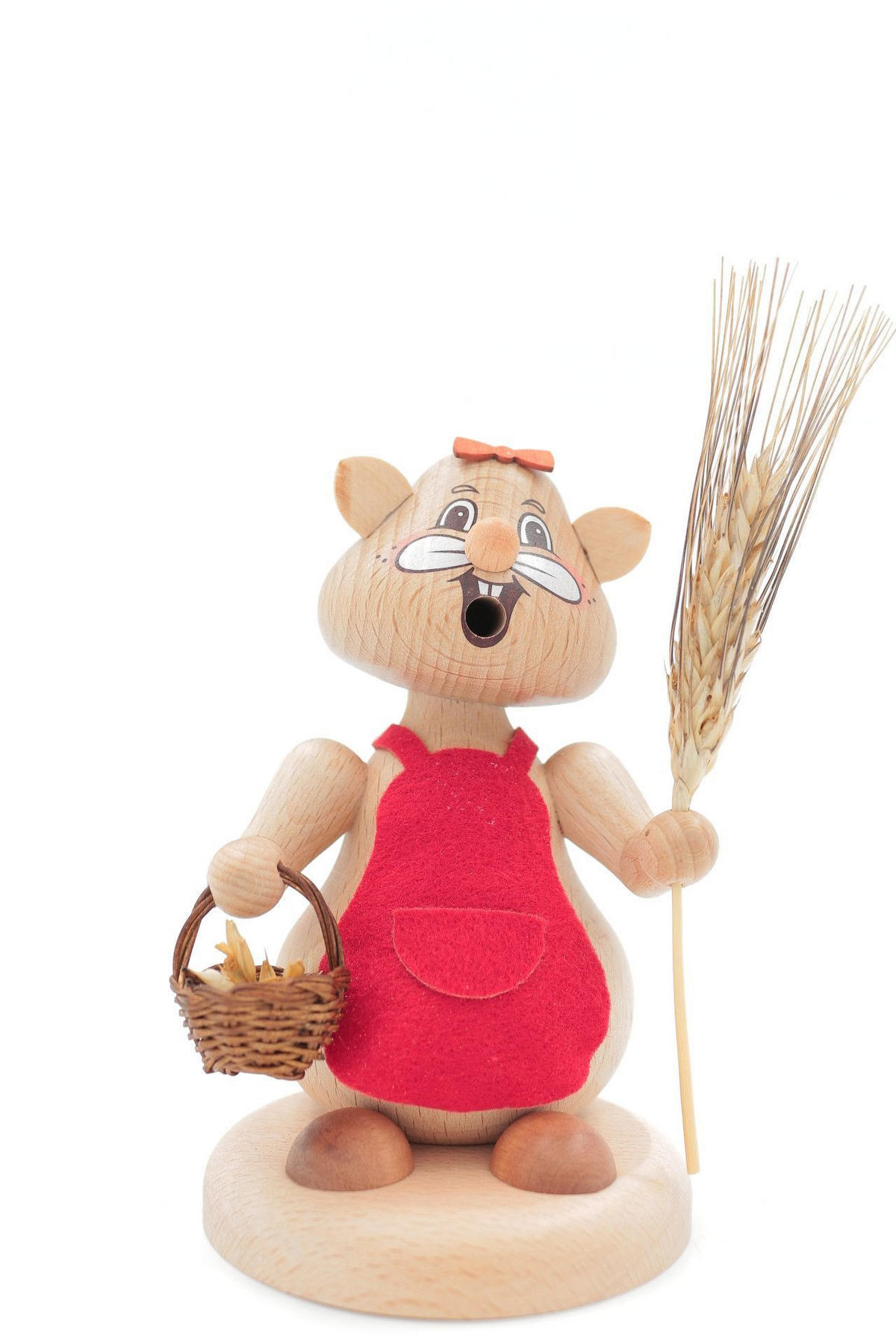 RAUCHFIGUR Hamster Frau Urhamster - Multicolor, Holz (8/13/0.1cm)