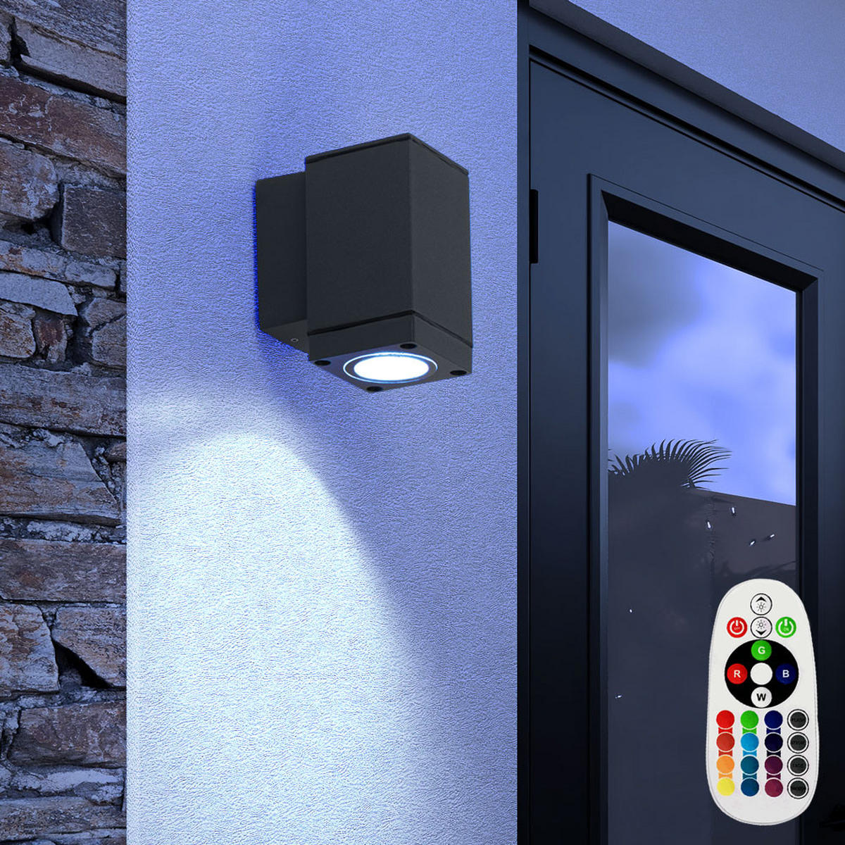 LED AUSSEN-WANDLEUCHTE Aluminium Grau - Grau, Metall (9.9/11.2/6.3cm)