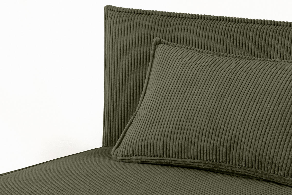 JUGENDBETT ROTI Einzelbett mit Bettkasten, 90x200cm, Bett mit Bonellmatratze, mit Rückenlehne - Schwarz/Olivgrün, Holz/Holzwerkstoff (92/200cm) - KONSIMO®