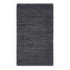 LEDERTEPPICH Denver gewebt 90/150 cm - Schwarz, Leder (90/150cm) - Homescapes