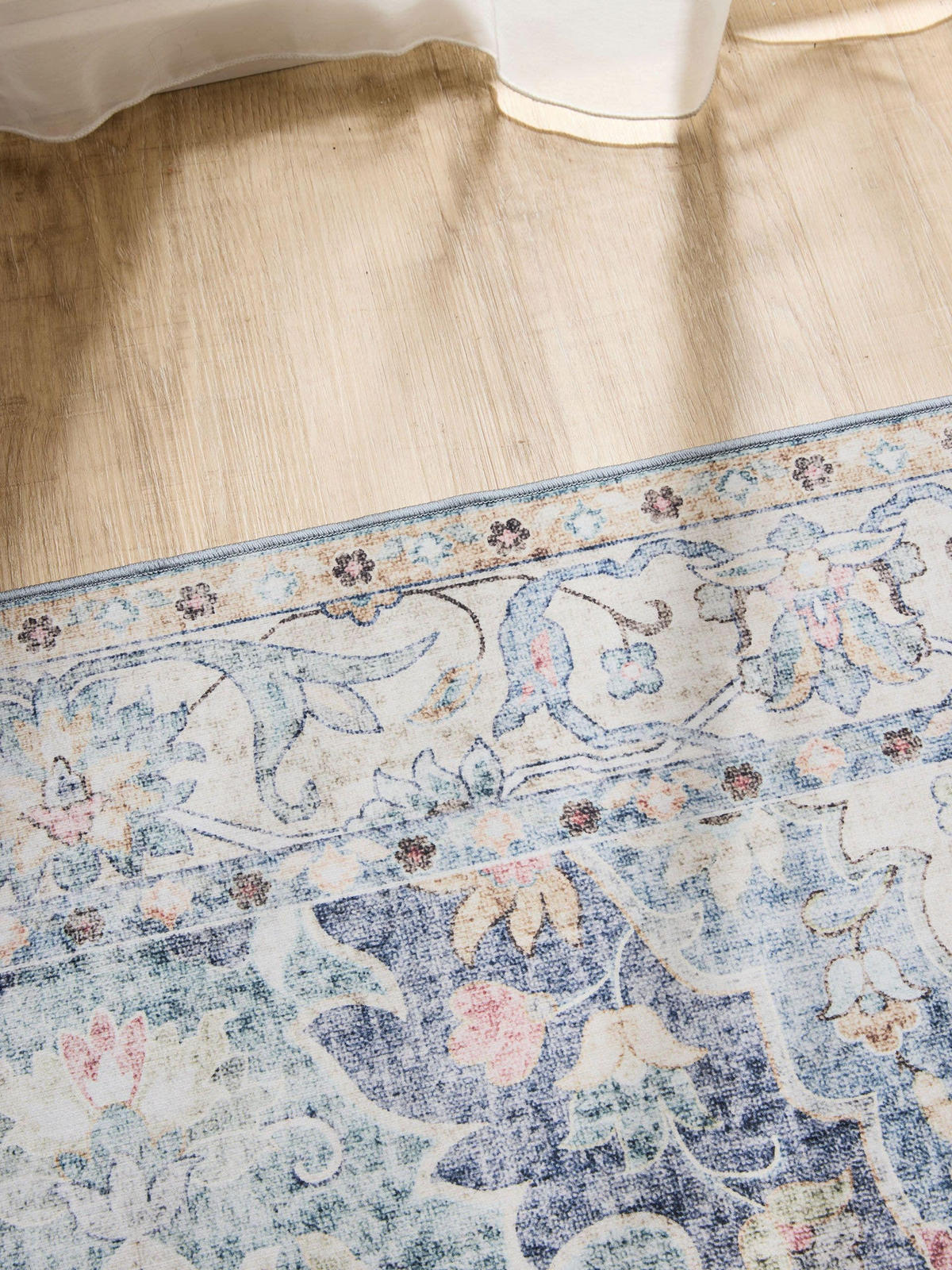VINTAGE-LÄUFER George waschbar 80x240 cm - Blau, Kunststoff (80/240cm) - benuta
