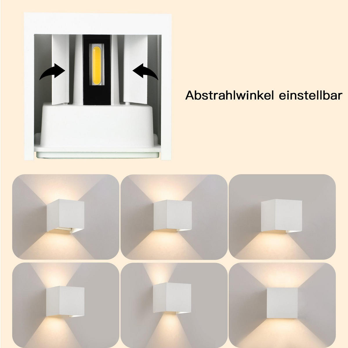 LED WANDLEUCHTE Inspiration 1er-Set - Weiß, Metall (10/10/10cm) - Nettlife