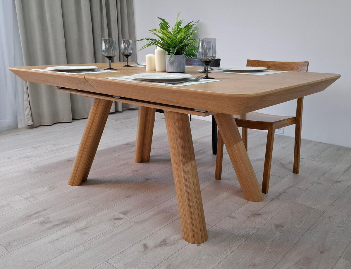 ESSTISCH NATURA Ausziehbar 180 - 380 / 100 x 76 cm - Eichefarben, Holz (180/100/76cm) - MASSENO