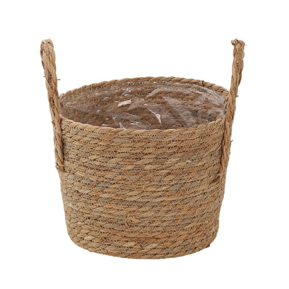 BLUMENTOPF, Geflochtenes Rattan, 29 × 34 cm, 2 Stück - Braun, Naturmaterialien (29/34cm) - Weltevree