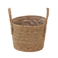 BLUMENTOPF, Geflochtenes Rattan, 29 × 34 cm, 2 Stück - Braun, Naturmaterialien (29/34cm) - Weltevree
