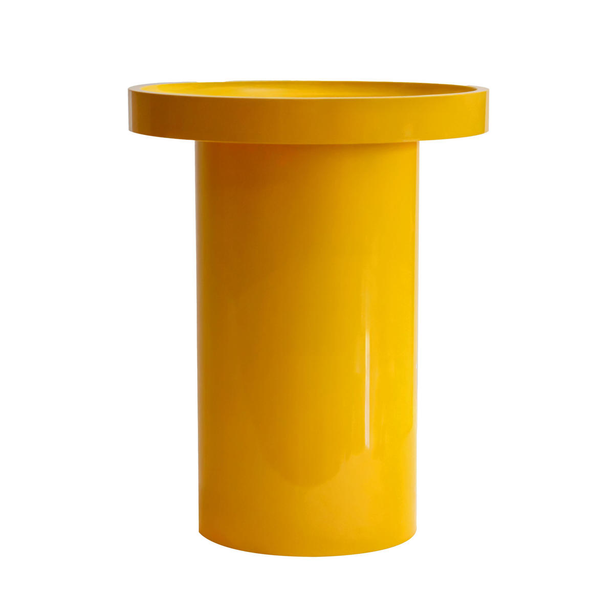 COUCHTISCH, Gelb - Gelb, Holzwerkstoff (40/40/51cm) - Oviala