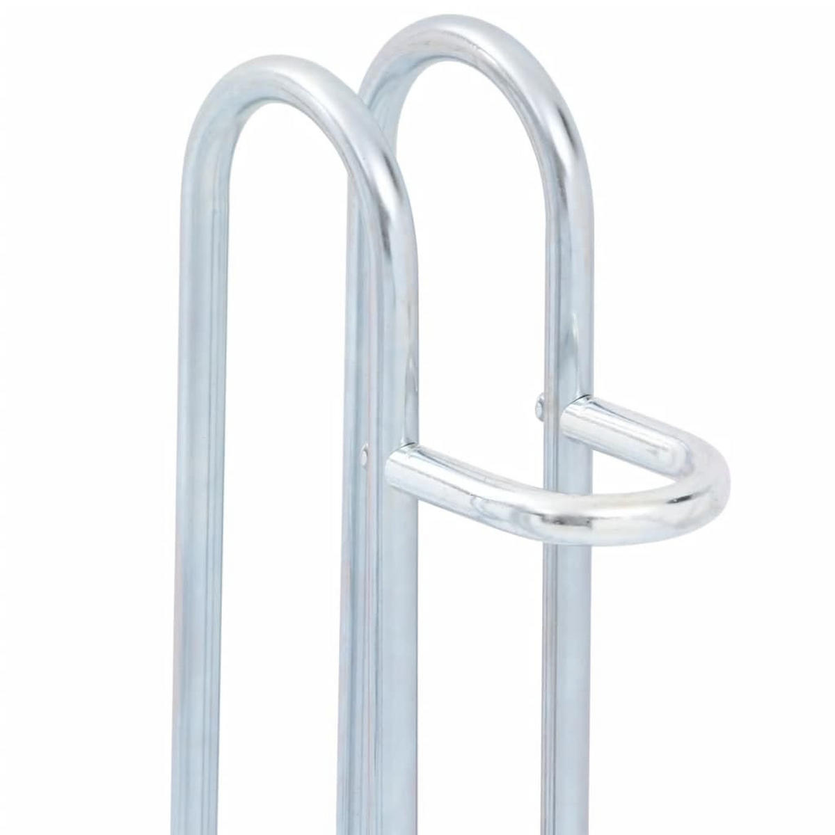 FAHRRADSTÄNDER Für 4 Fahrräder Freistehend Verzinkter Stahl - Silberfarben, Metall (39.5/73/104cm) - vidaXL