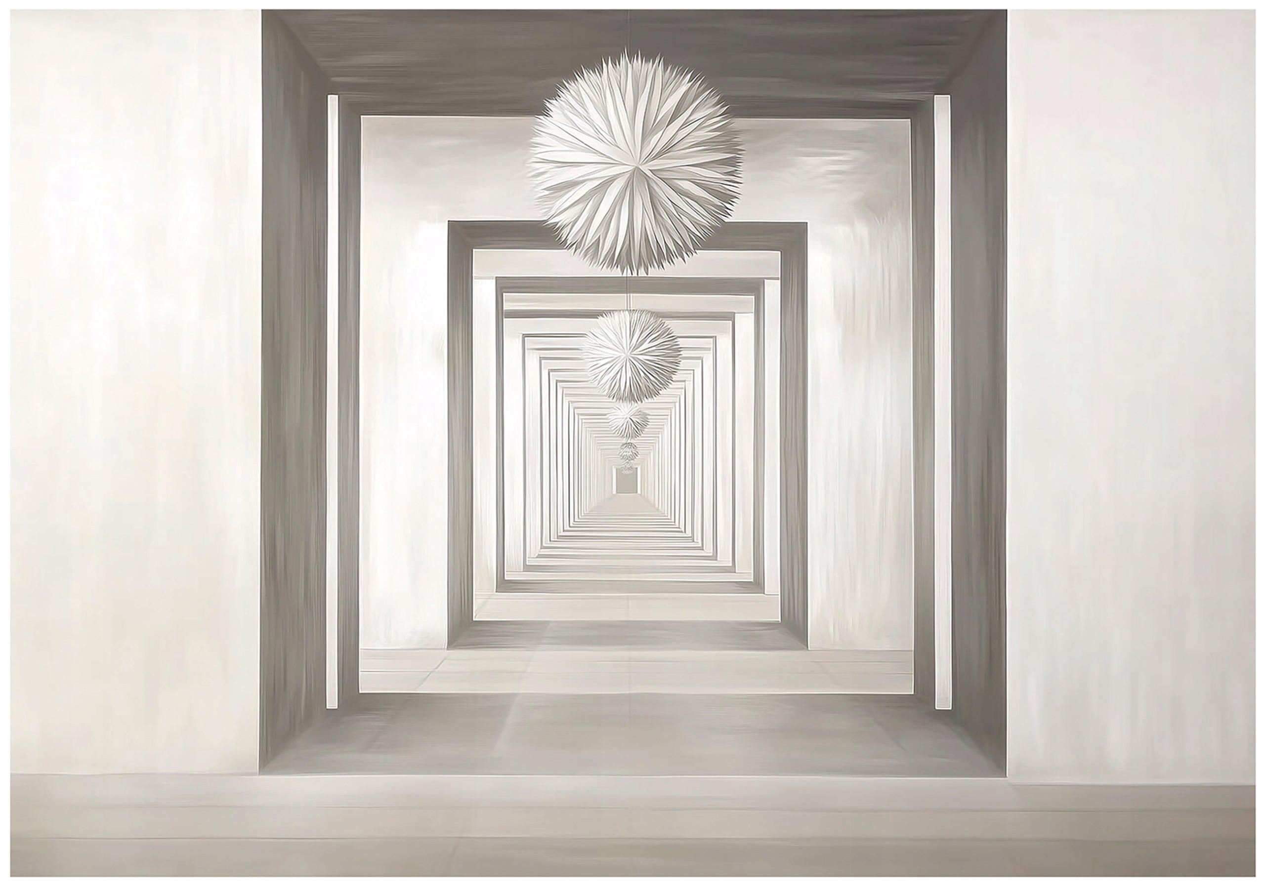 FOTOTAPETE 3D Effekt Abstrakt Tunnel Vlies Tapete 200x140 - Multicolor, Papier (200/140cm) - Wallarena