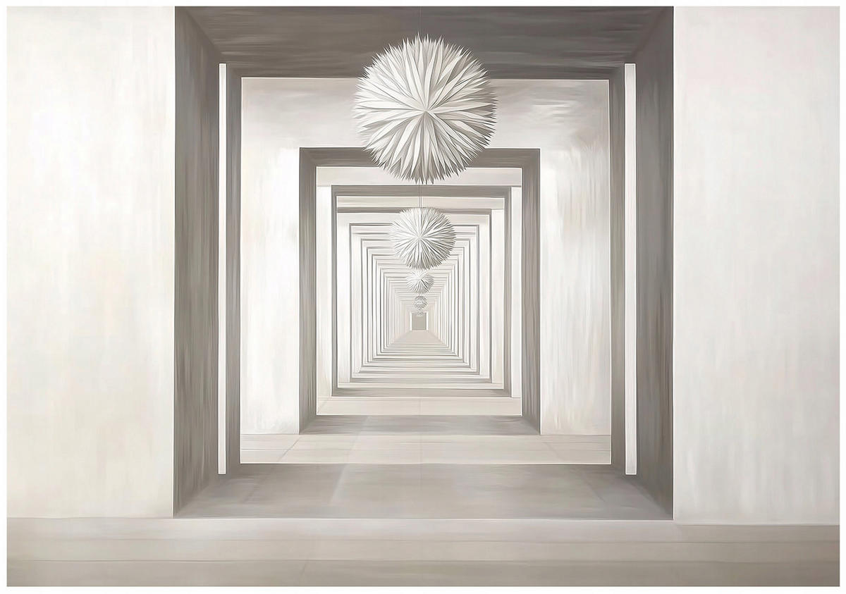 FOTOTAPETE 3D Effekt Abstrakt Tunnel Vlies Tapete 350x250 - Multicolor, Papier (350/250cm) - Wallarena