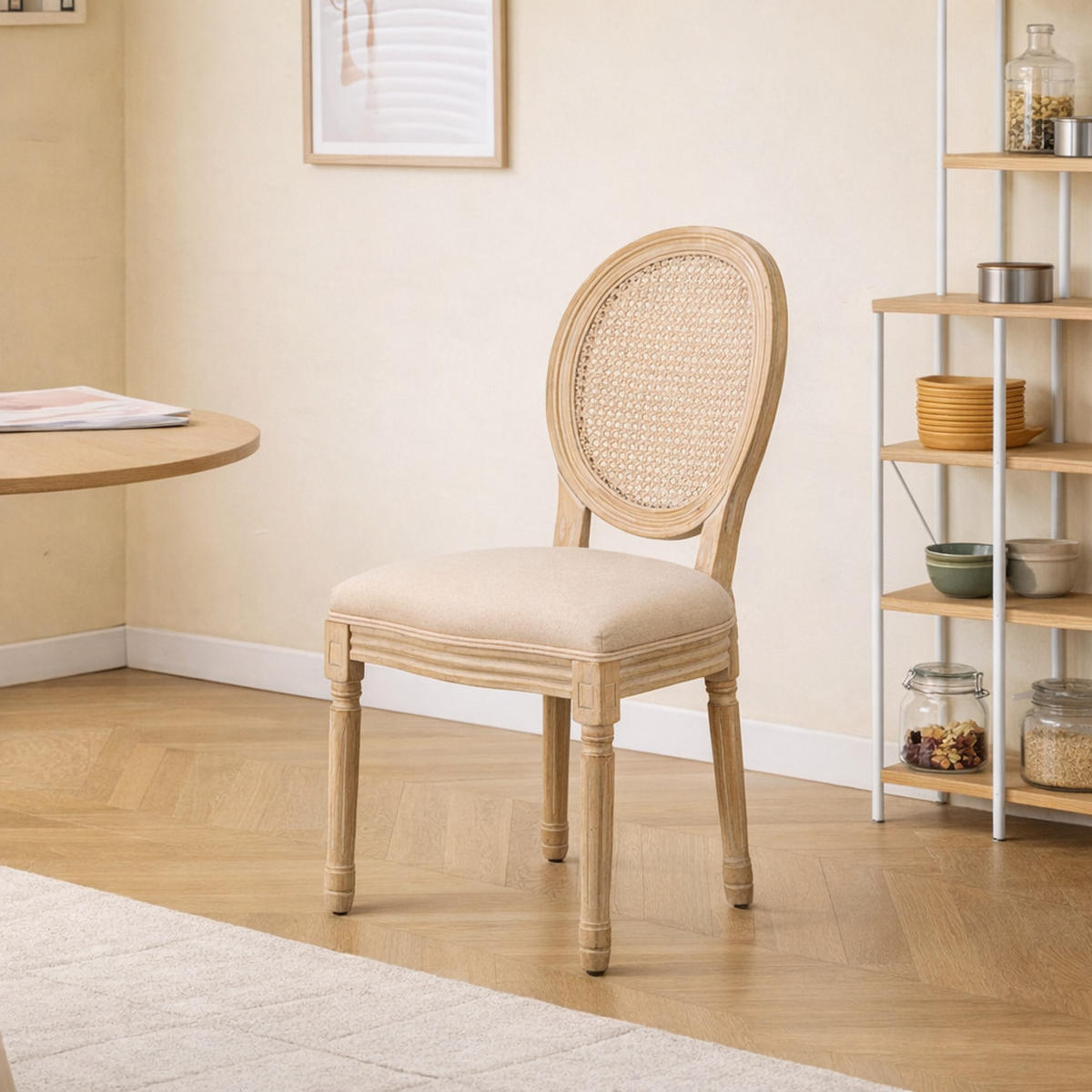 STUHL 2er-Set Holz Beige - Beige, Holz (50/95/58cm) - Nordlys