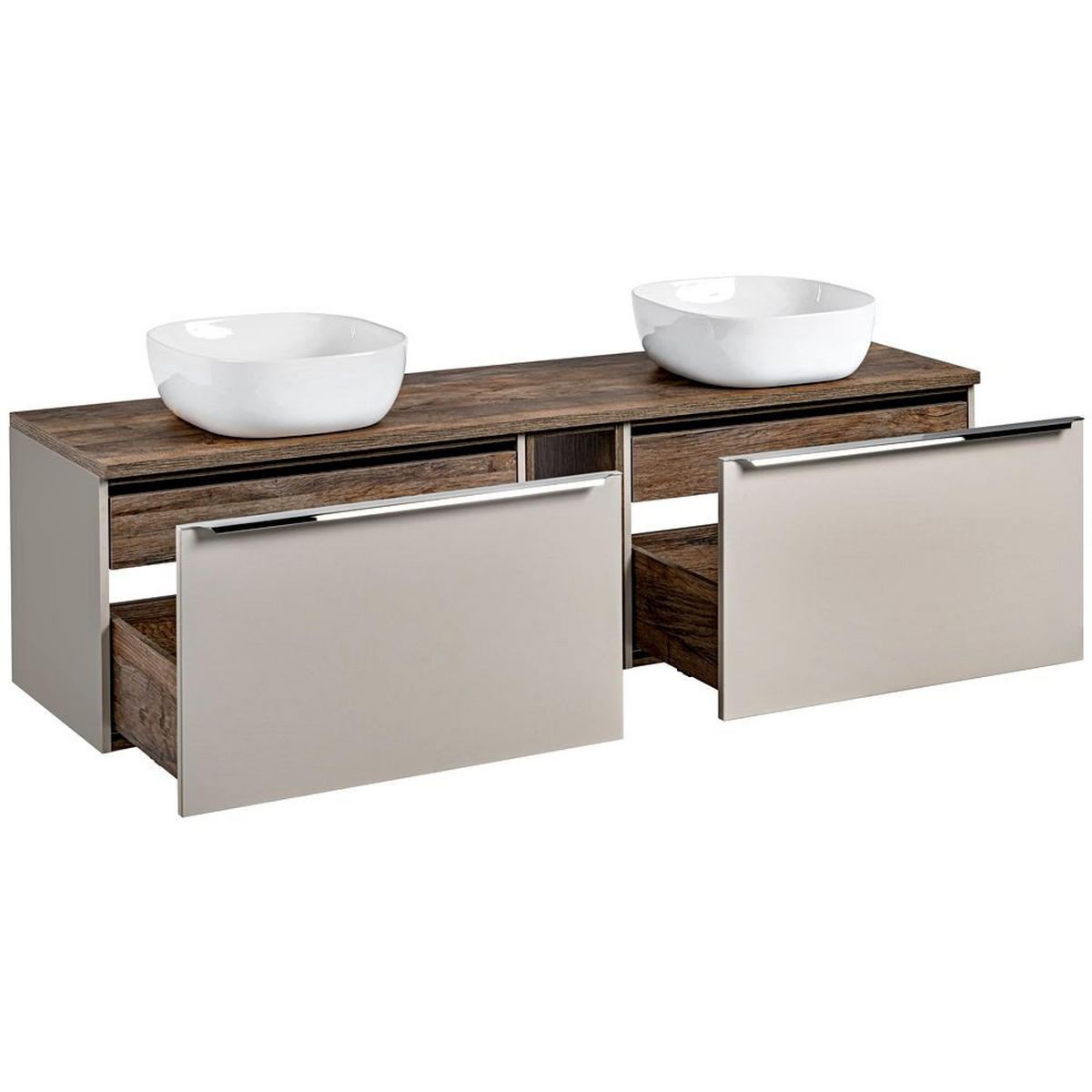WASCHTISCH Puebla-56 - Beige, Holzwerkstoff (180/64/46cm) - Lomado