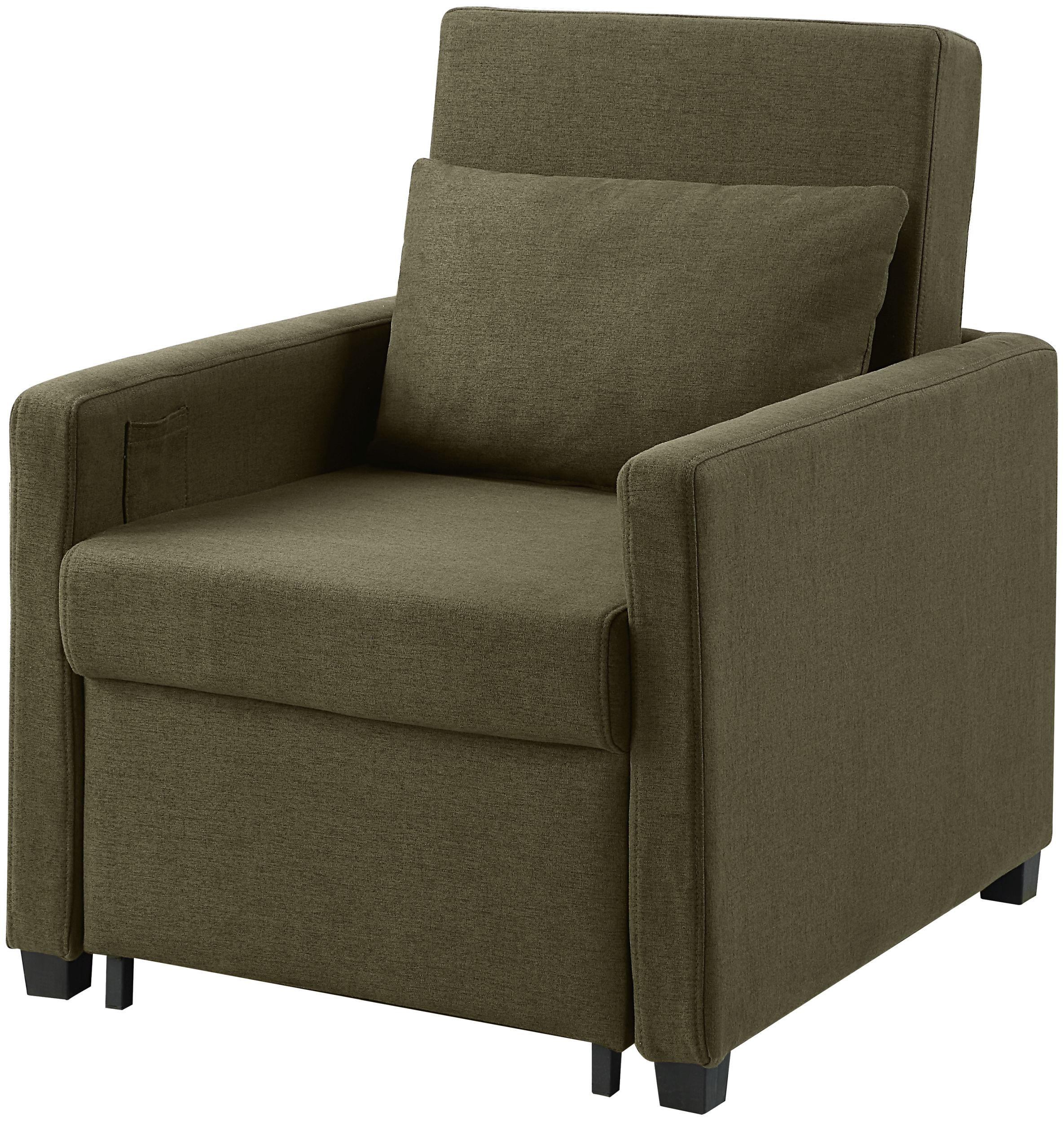 SCHLAFSESSEL Jerry Grün - Grün, Textil (74/89/91cm) - ATLANTIC home collection