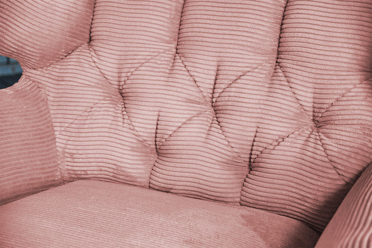 LONGSEAT CHAMRE Rosé - Schwarz/Rosa, Textil/Metall (130/95/160cm) - KAWOLA