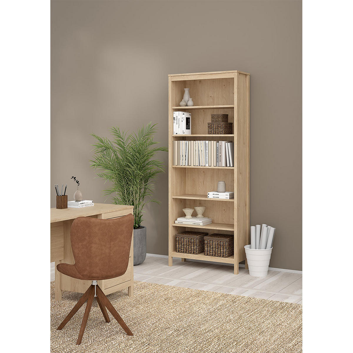 REGAL, Madrid, Eiche, Holzwerkstoff, 79 x 33 x 199 cm - Eichefarben, Holzwerkstoff (79/199/33cm) - ebuy24