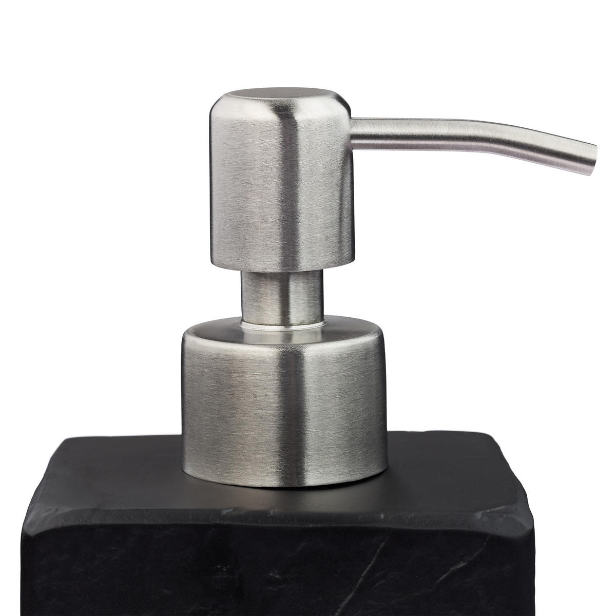 SEIFENSPENDER - Schwarz, Kunststoff/Metall (7.5/17.5/8cm) - Relaxdays