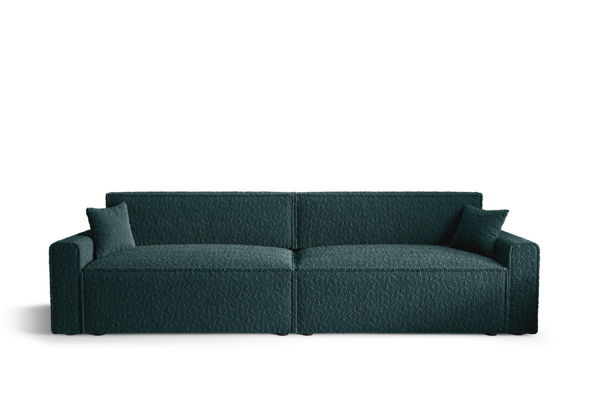 DOPPELSOFA Mira mit Schlaffunktion - Türkis/Dunkelgrün, Textil (292/90/85cm) - SIMKAM Furniture