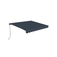 MONOBLOCK-MARKISE VECCHIO Grau 3m x 2,5m - Premium-Leinwand 320g/m² - Grau, Metall (295/270/250cm) - Cazeboo