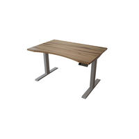 SCHREIBTISCH 120/80 elektrisch höhenverstellbar aus Kernbuche ergonomisch - Silber - Weiß/Braun, Holz (80/120/72.5cm) - MeinMassivholz