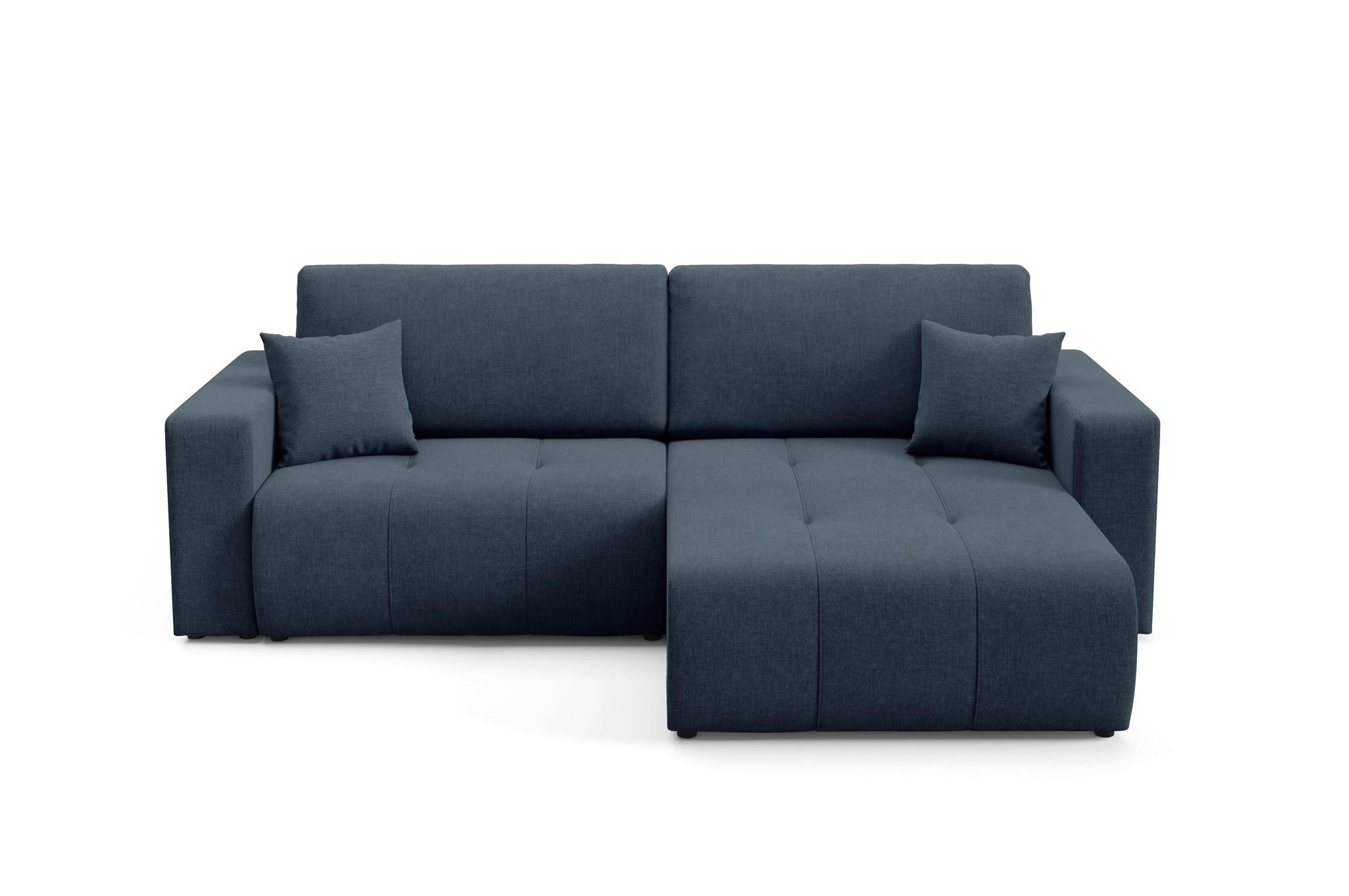 ECKSOFA Augusto - Blau, Holzwerkstoff/Textil (244/149cm) - Fun Möbel