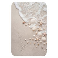 WC-VORLEGER Muscheln - Seesterne - Strand WC Teppich 40x60 cm - Sandfarben, Kunststoff/Textil (40/1cm) - OnlyWow