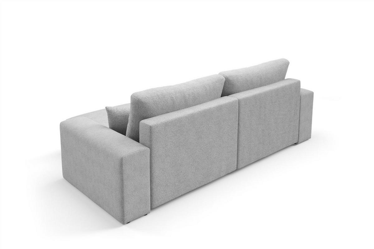 ECKSOFA Arona Xs Mit Schlaffunktion - Dunkelgrau, Holzwerkstoff/Textil (255/148cm) - Fun Möbel