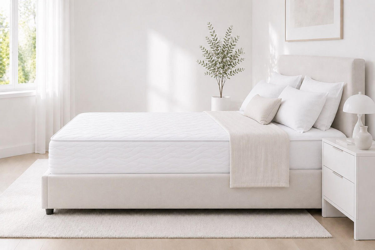 TASCHENFEDERKERNMATRATZE MW24 180x200 cm 24 cm Hoch H4/H5 - Weiß, Textil (180/200cm) - Matratzen Perfekt