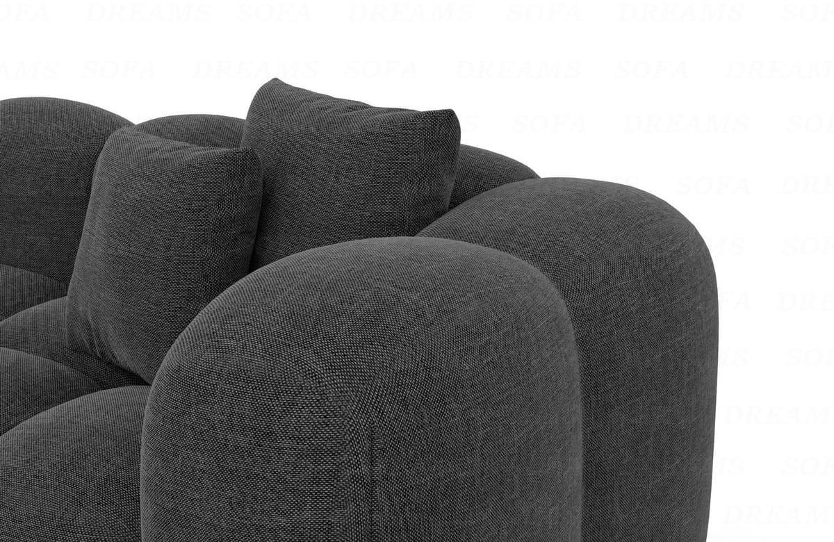 WOHNLANDSCHAFT Cloud Anthrazit Strukturstoff - Anthrazit, Kunststoff (314/72/184cm)
