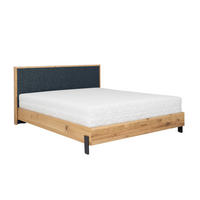 POLSTERBETT mit Matratze PRATO, Dunkelblau, 180x200 cm - Dunkelblau, Textil (180/200cm) - KS Home Concept