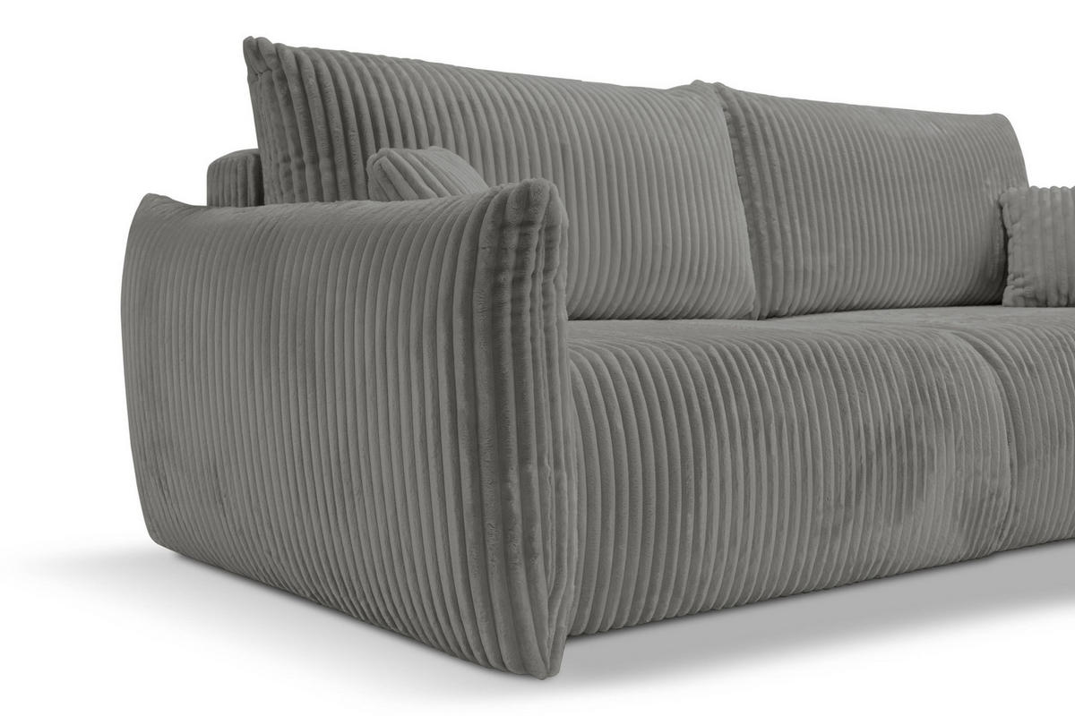 SOFA Hallora - Stahl (Tilia 90) - Anthrazit, Holzwerkstoff (240/88/108cm) - Möblo