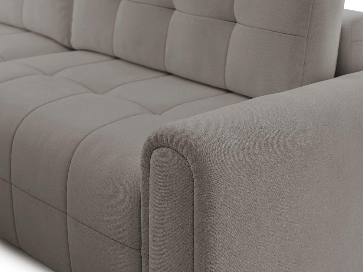 ECKSOFA Simolla Greige links - Taupe/Schwarz, Kunststoff/Textil (268/180cm) - Selsey