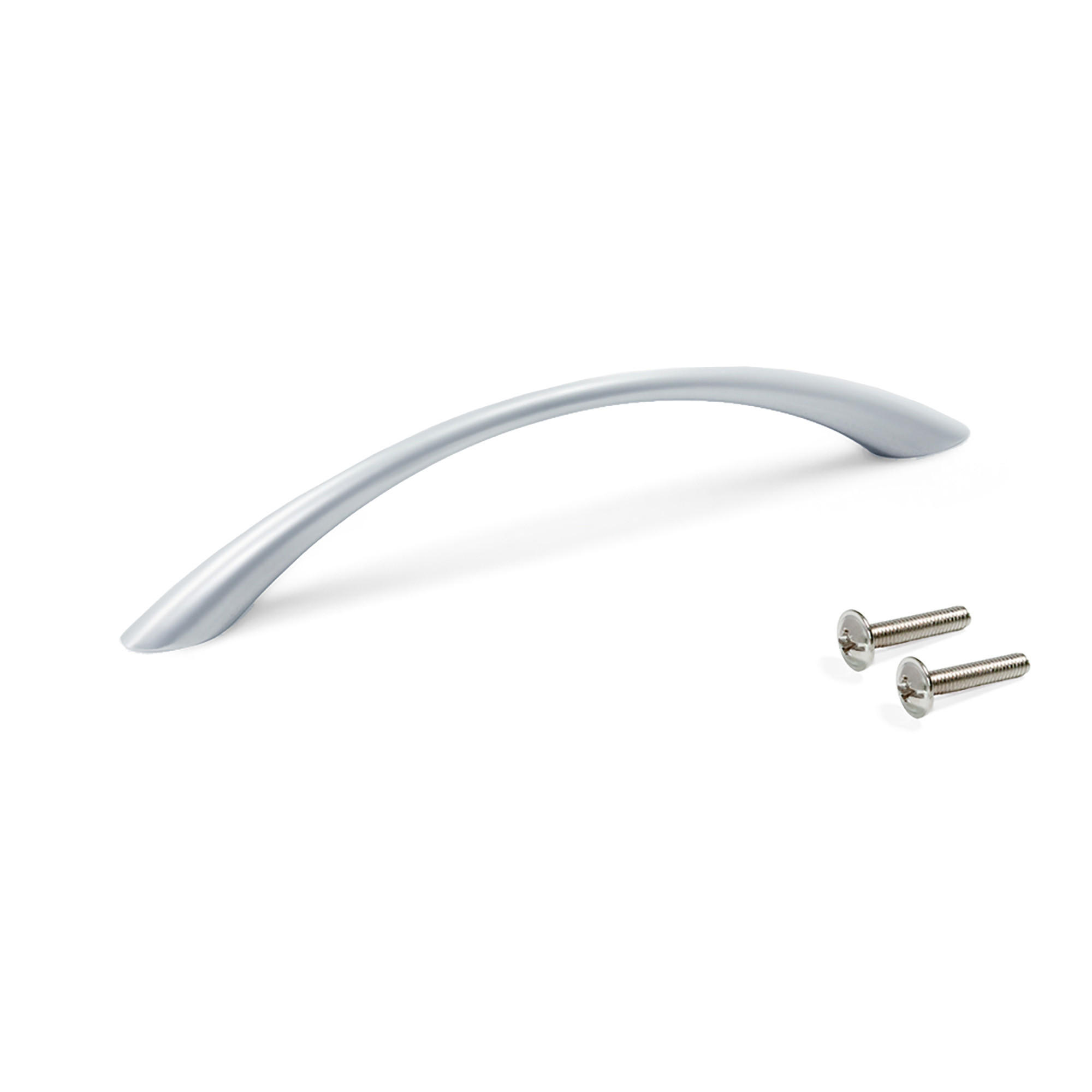 MÖBELGRIFFE Bombay, L160mm, 128mm Achsenabstand, Zamak, Silbergrau lackiert 20er-set - Silberfarben, Kunststoff (1/3/16cm) - EMUCA