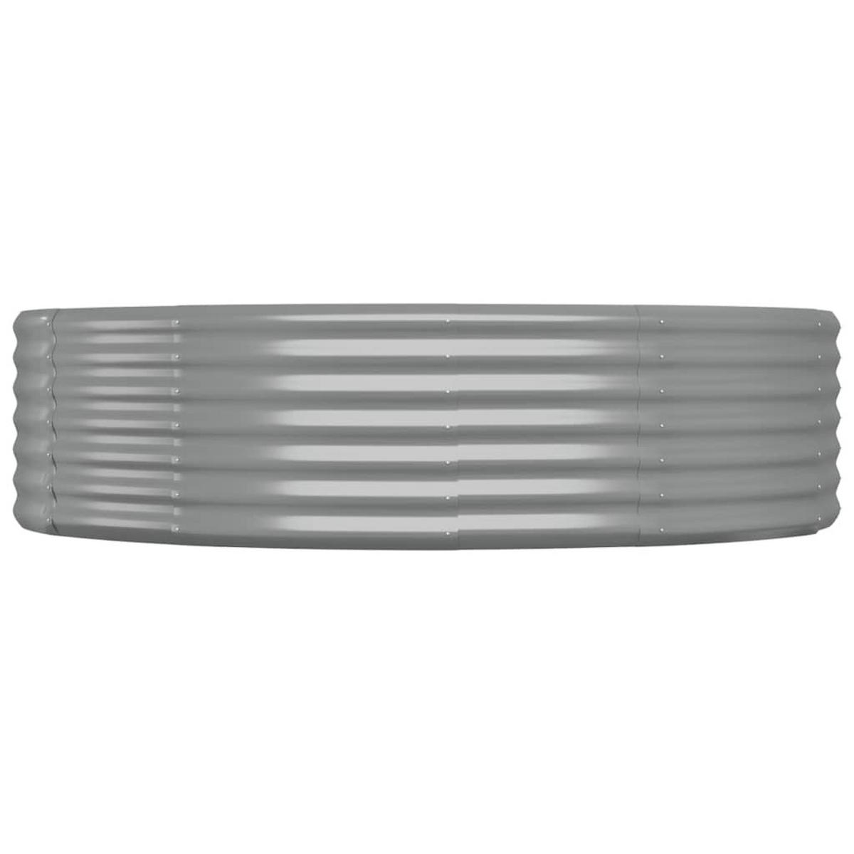 HOCHBEET Verzinkter Stahl 214x140x36 cm Grau - Grau, Metall (140/36/214cm) - furnicato