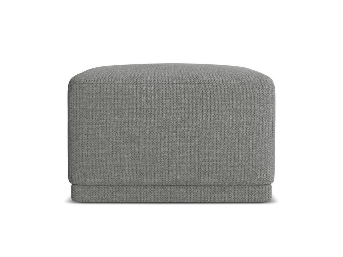 POUF Chenille Stoff Grau - Schieferfarben/Schwarz, Kunststoff/Textil (65/40/65cm) - Makamii