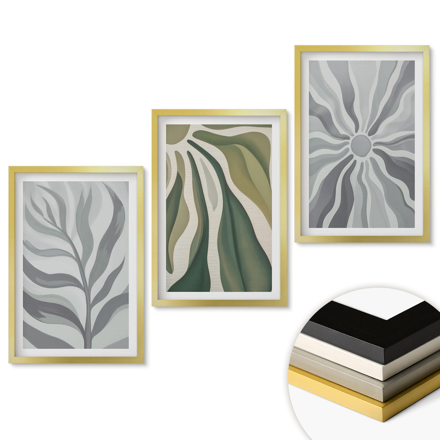 ArtPrintCave Wandbilder Gold 40x60 cm