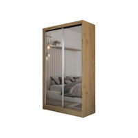 SCHWEBETÜRENSCHRANK Darix 120 cm mit Spiegel, 2-türig, artisan - Braun, Kunststoff (120/216/61cm) - Margaret Hadas24