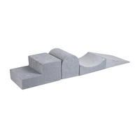 SCHAUMSTOFF-BAUSTEINE für Kinder, Samt, Hellgrau - Hellgrau, Textil (195/30/195cm) - MeowBaby