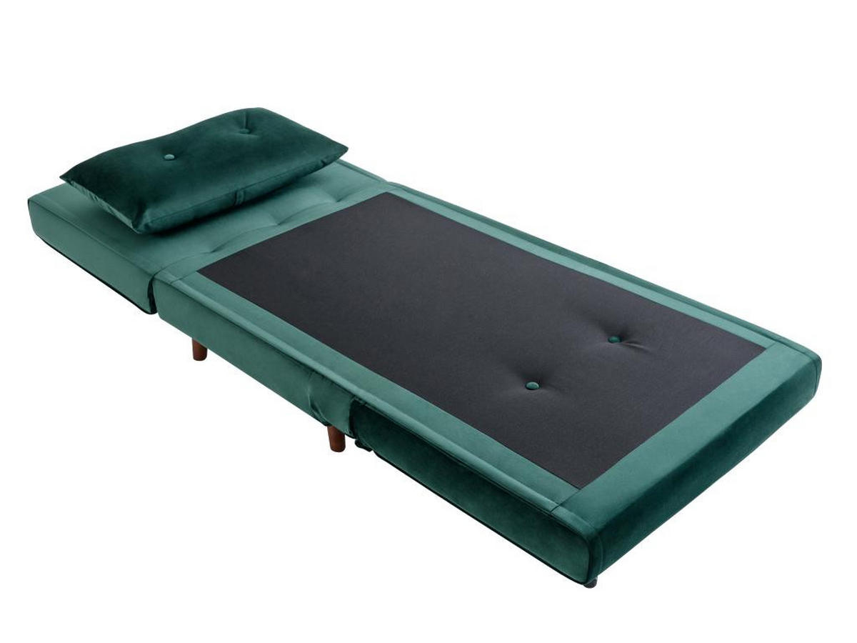 SESSEL mit Schlaffunktion - Samt - Tannengrün - URIBIA - Grün, Textil (91/81/77.5cm) - Vente-Unique