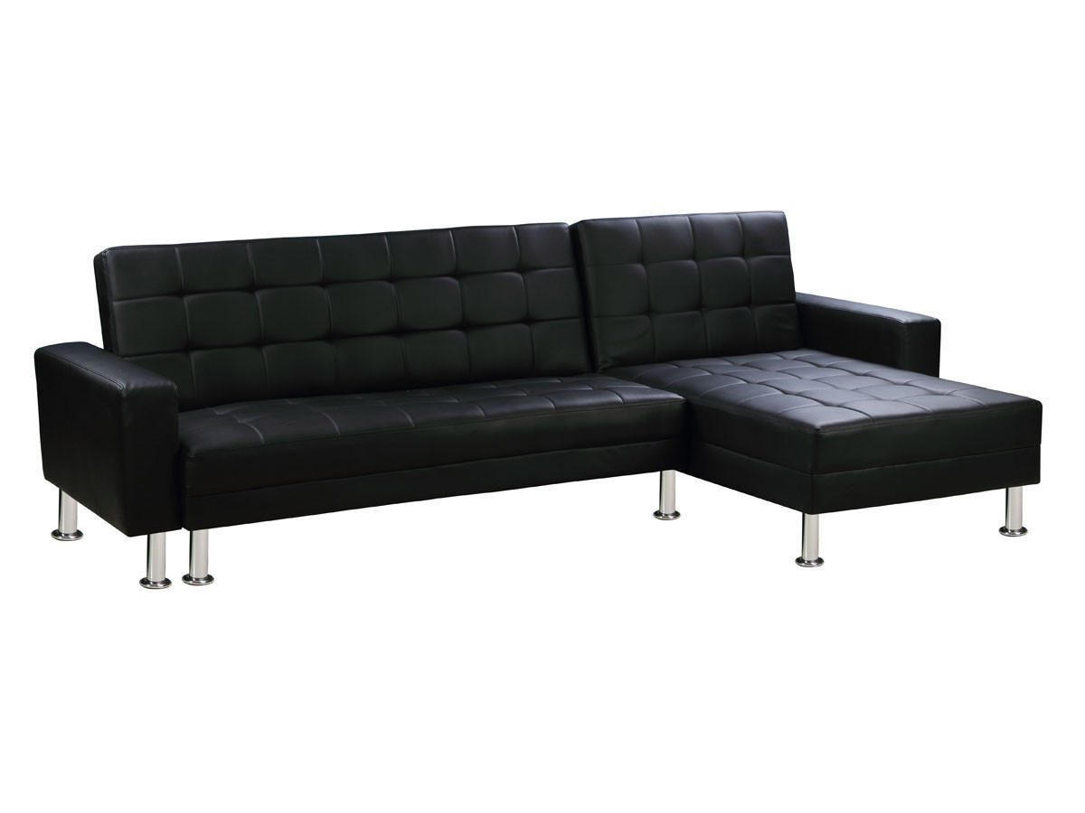 ECKSCHLAFSOFA Theo Schwarz - Silberfarben/Schwarz, Kunststoff (260/144cm) - Habitat Garten